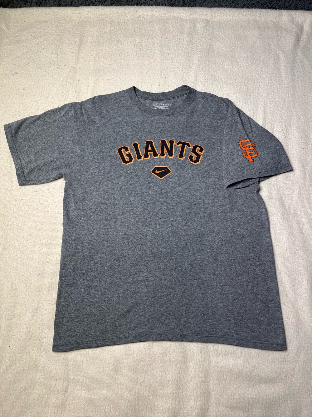 Vintage Nike Team MLB SF San Francisco Giants Gray T Shirt Mens M Jersey 00s Y2K